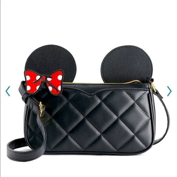 Danielle Nicole Disney’s Minnie Mouse Black Crossbody Bag NWT - Picture 1 of 6